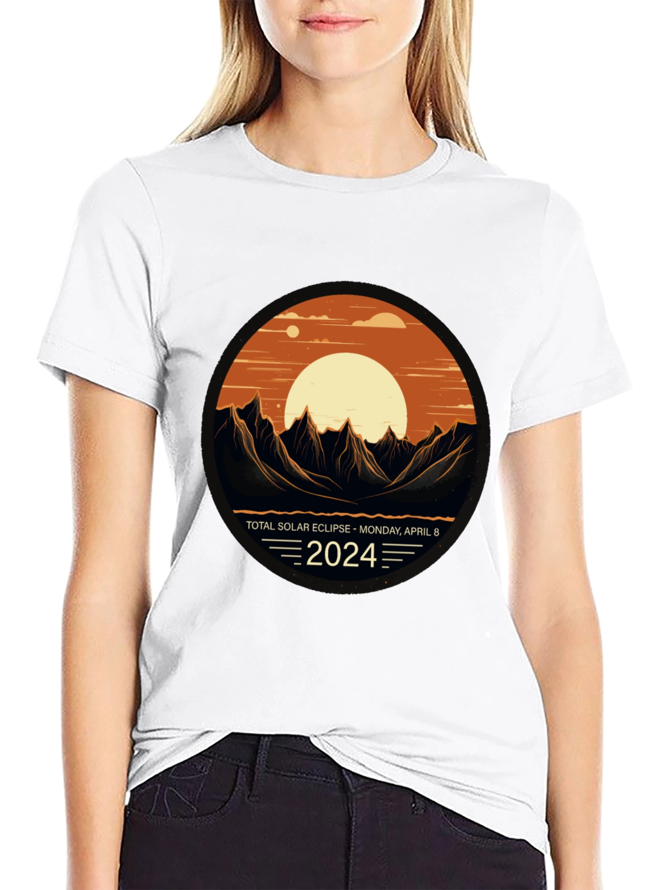 Total Solar Eclipse 2024 Graphic T-Shirt