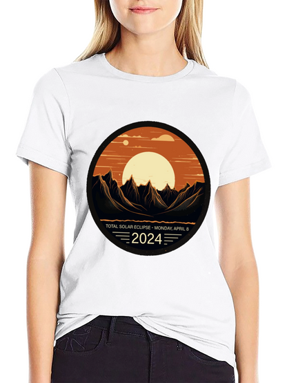 Total Solar Eclipse 2024 Graphic T-Shirt