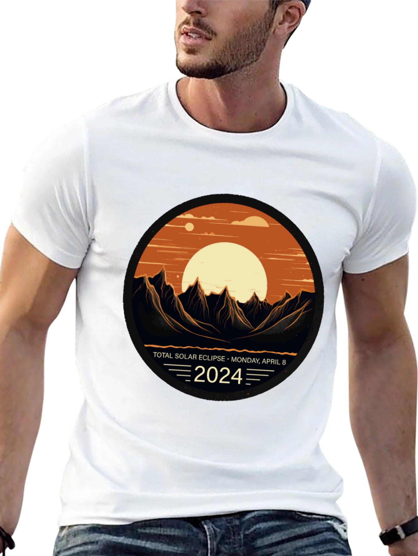 Total Solar Eclipse 2024 Graphic T-Shirt