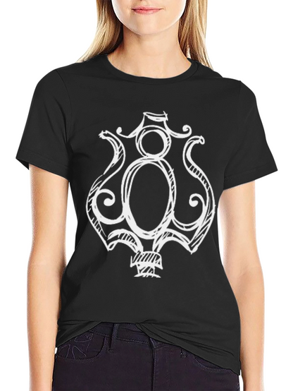 Unique Graphic Tee - Black Cotton Blend
