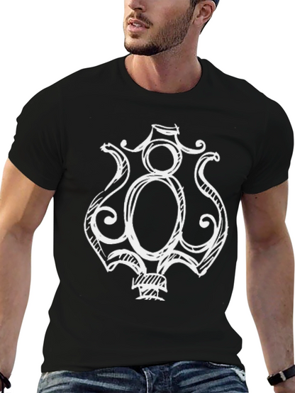 Unique Graphic Tee - Black Cotton Blend