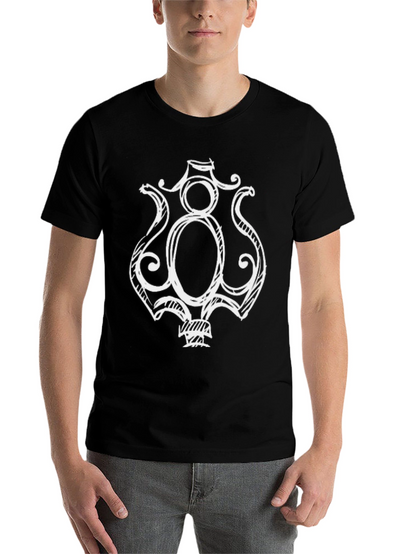 Unique Graphic Tee - Black Cotton Blend