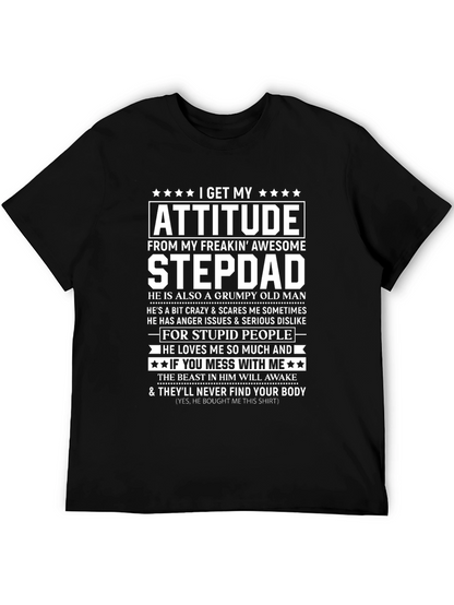 Awesome Stepdad T-Shirt: Attitude & Humor