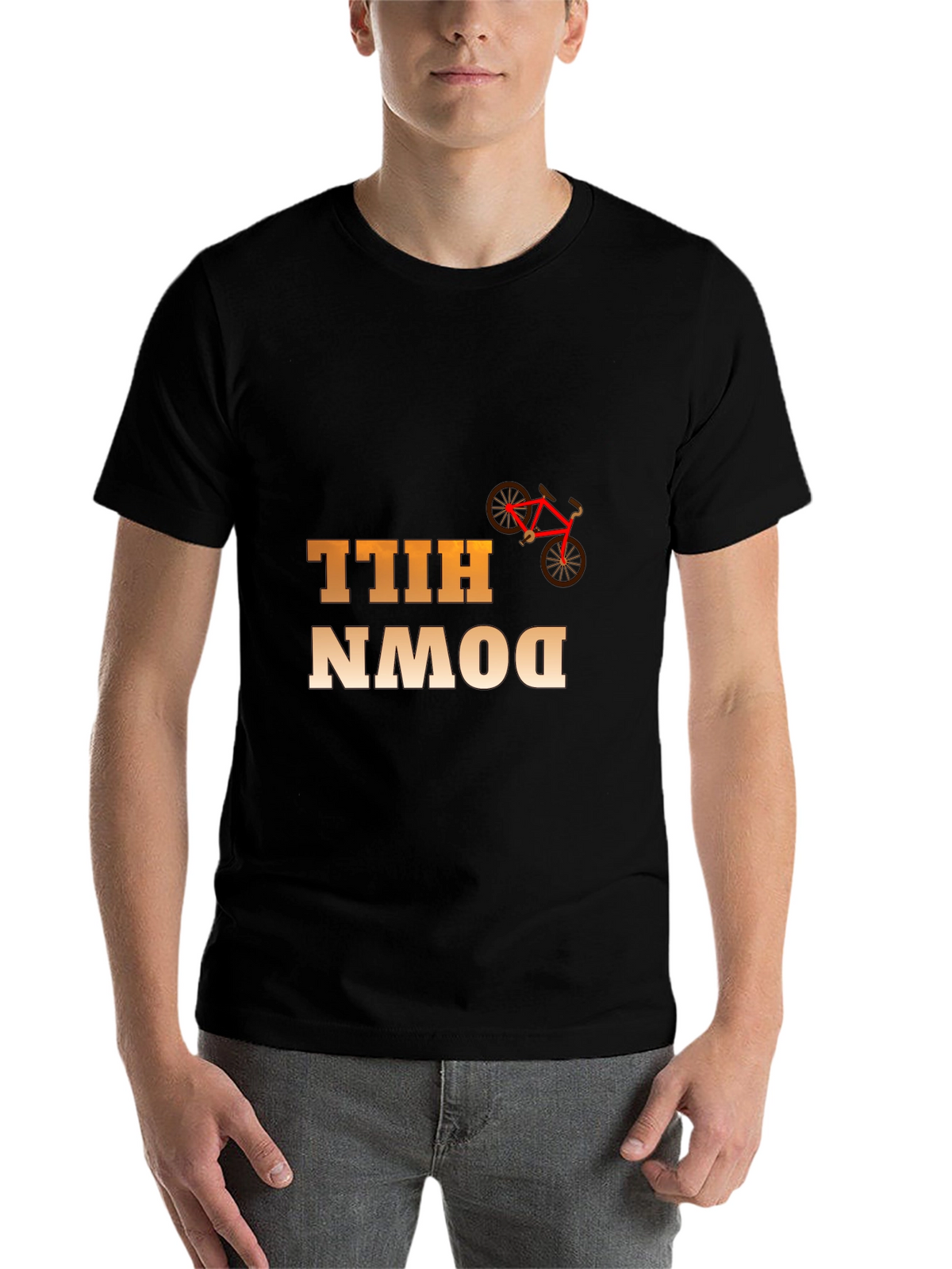 Downhill Bike Rider Graphic T-Shirt - Cool Cycling Tee