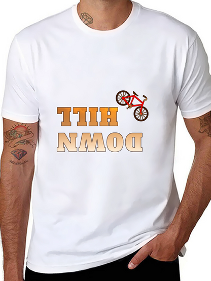Downhill Bike Rider Graphic T-Shirt - Cool Cycling Tee