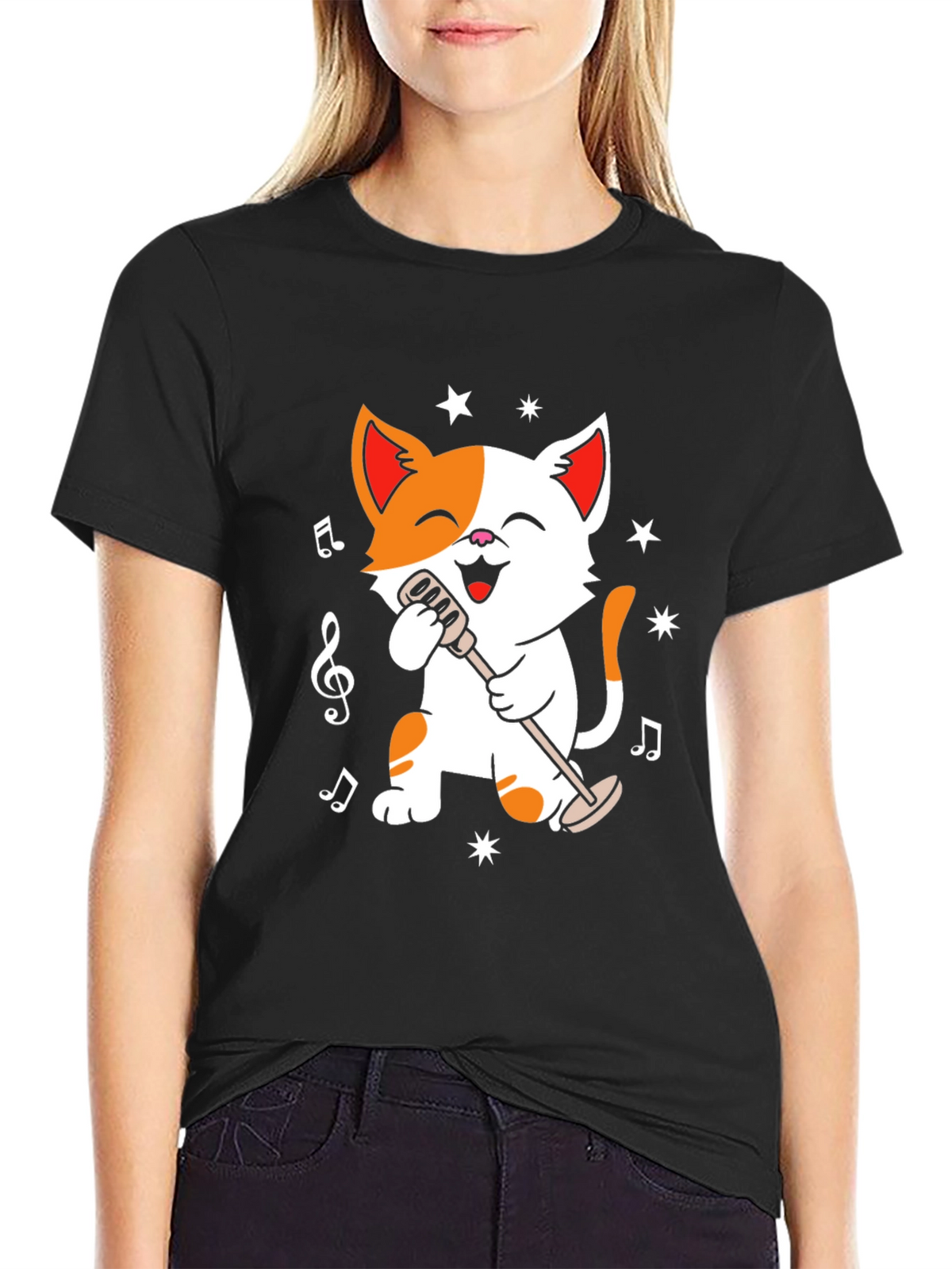 Singing Cat T-Shirt - Music Lover Tee