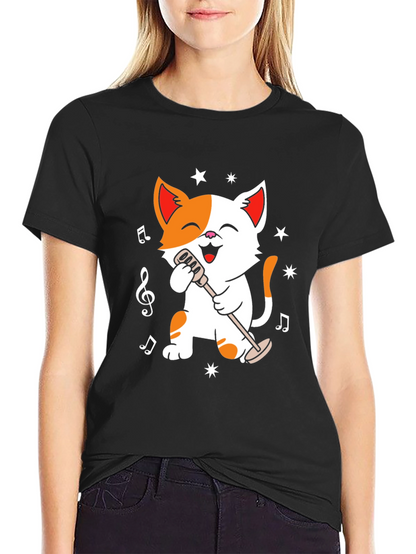 Singing Cat T-Shirt - Music Lover Tee