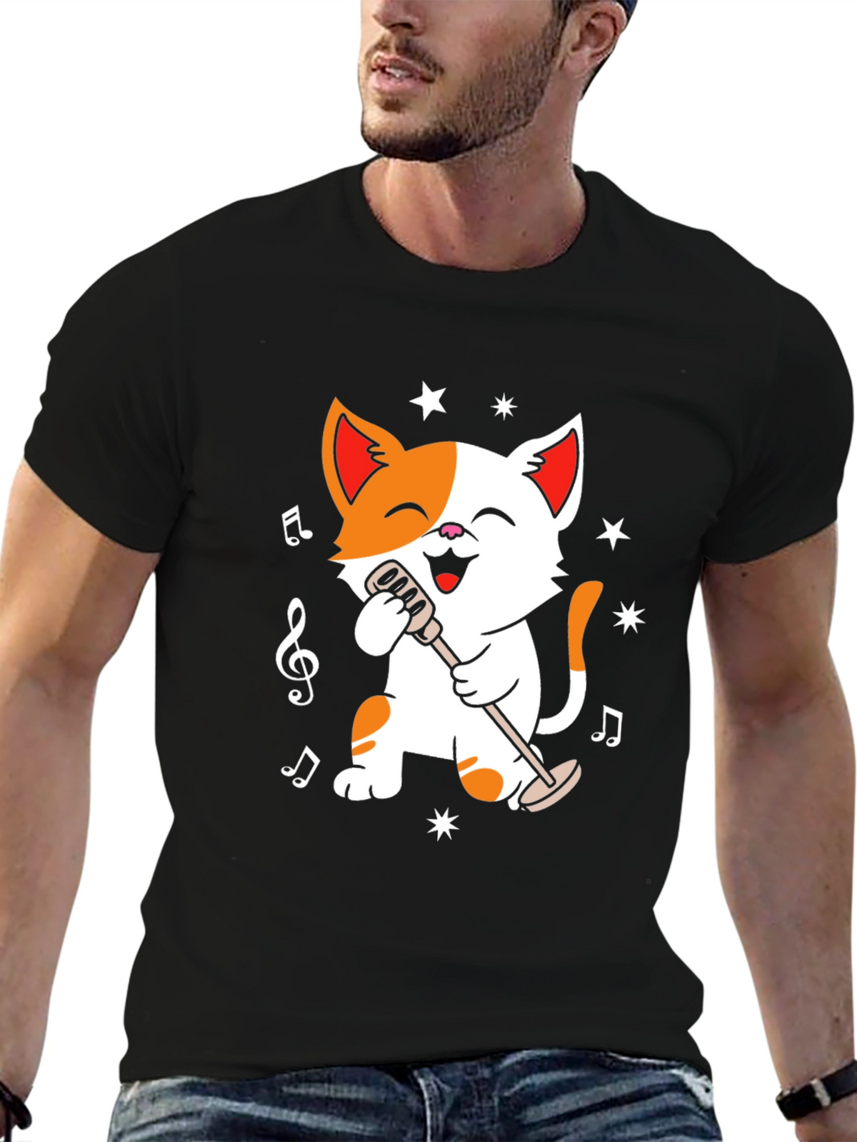 Singing Cat T-Shirt - Music Lover Tee