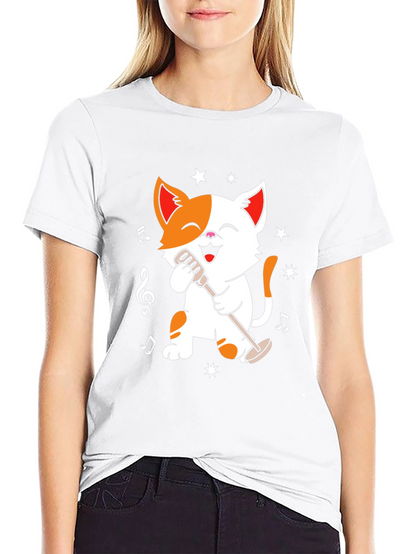 Singing Cat T-Shirt - Music Lover Tee