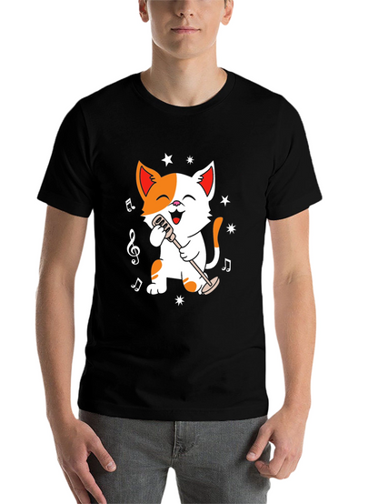 Singing Cat T-Shirt - Music Lover Tee