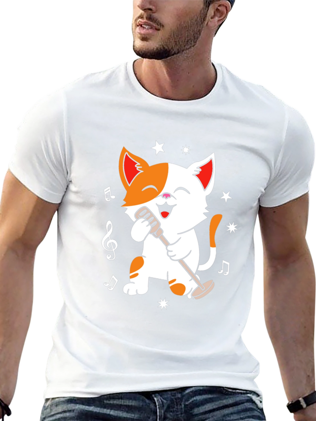 Singing Cat T-Shirt - Music Lover Tee