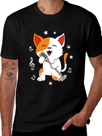 Singing Cat T-Shirt - Music Lover Tee