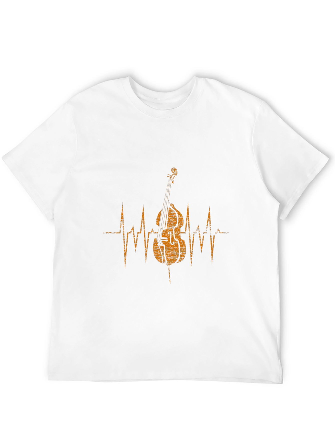 Music Lovers Bass Heartbeat Black T-Shirt
