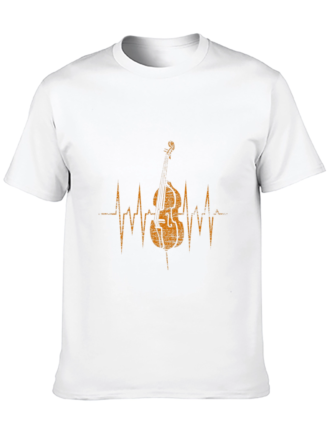 Music Lovers Bass Heartbeat Black T-Shirt