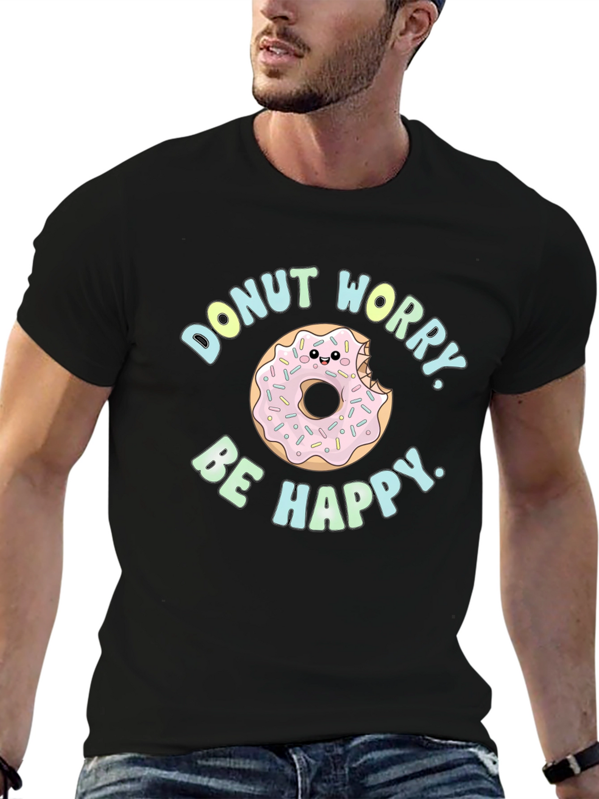 Donut Worry Be Happy Graphic Tee
