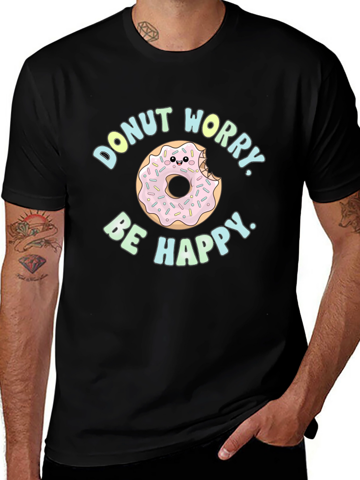 Donut Worry Be Happy Graphic Tee