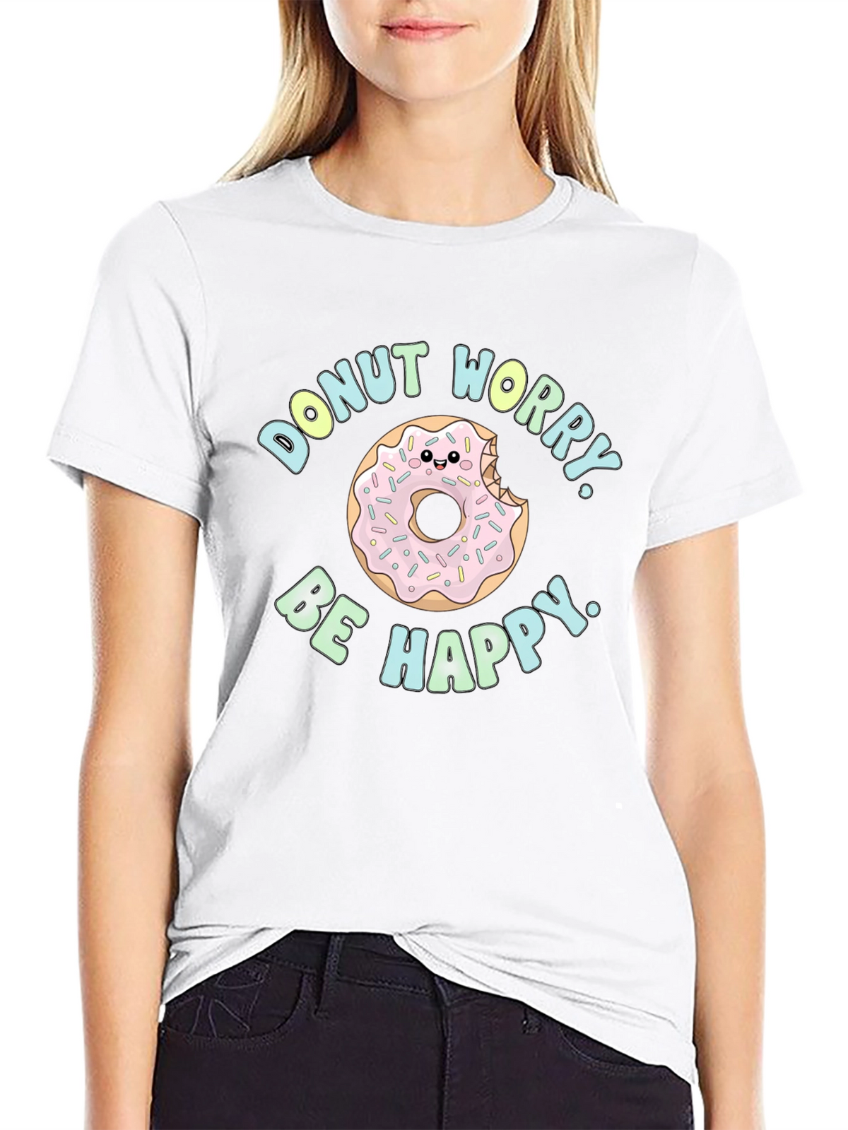 Donut Worry Be Happy Graphic Tee