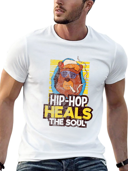 Hip-Hop Bear Graphic T-Shirt - Urban Style