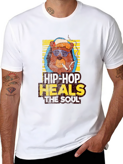 Hip-Hop Bear Graphic T-Shirt - Urban Style