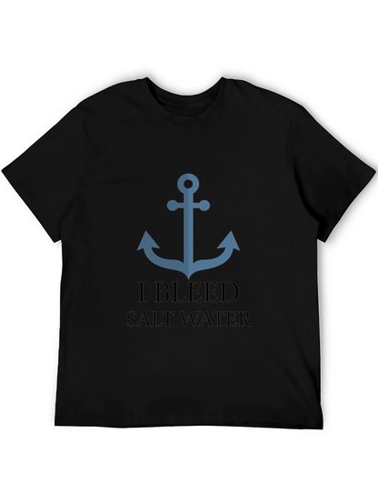 Nautical Anchor I Bleed Salt Water Graphic Tee