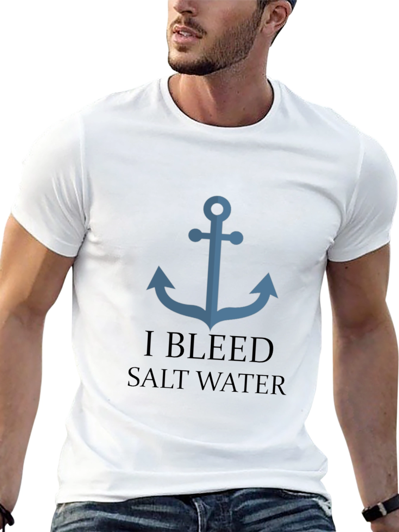 Nautical Anchor I Bleed Salt Water Graphic Tee