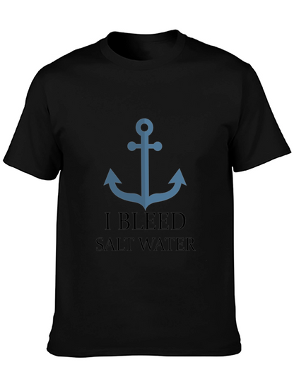 Nautical Anchor I Bleed Salt Water Graphic Tee
