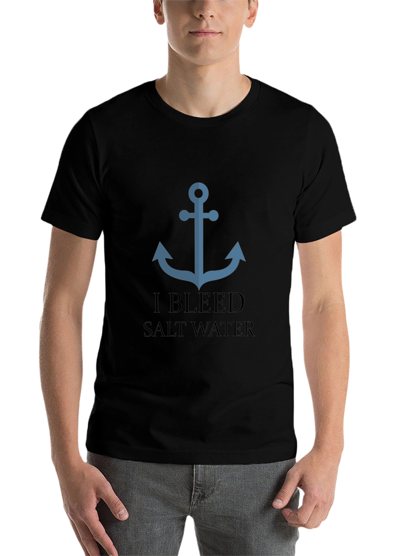 Nautical Anchor I Bleed Salt Water Graphic Tee