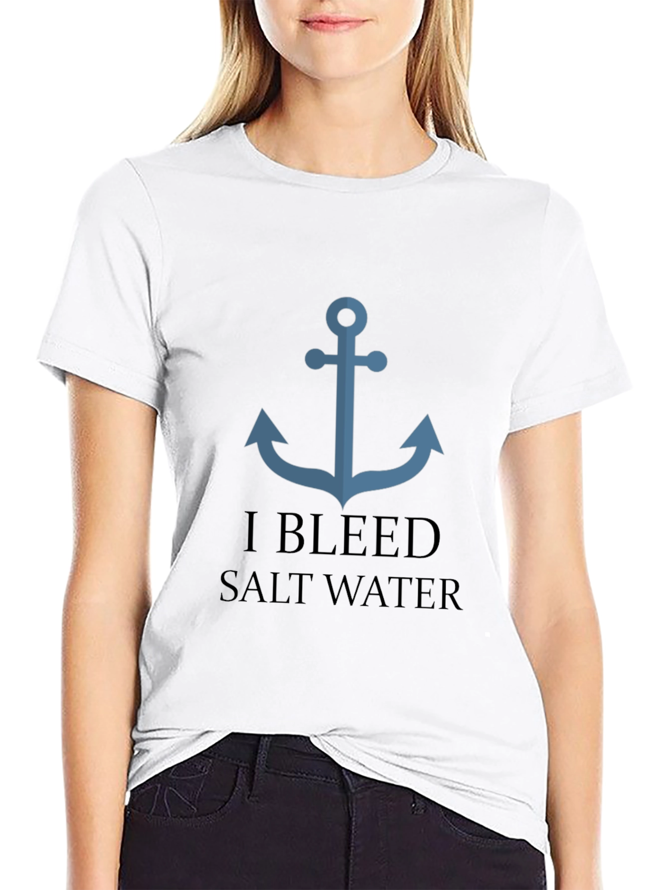Nautical Anchor I Bleed Salt Water Graphic Tee