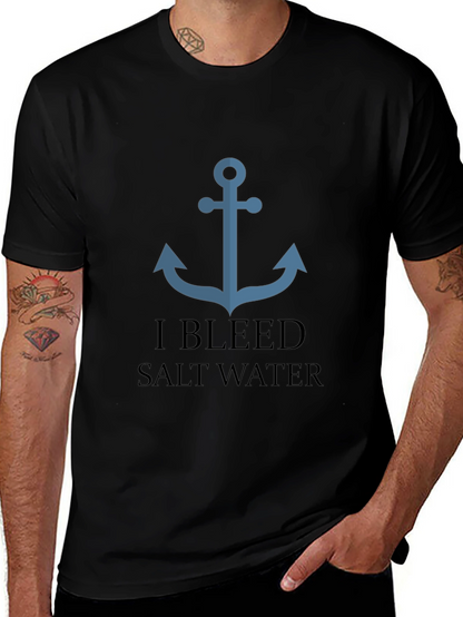 Nautical Anchor I Bleed Salt Water Graphic Tee
