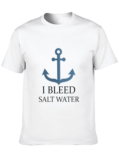 Nautical Anchor I Bleed Salt Water Graphic Tee