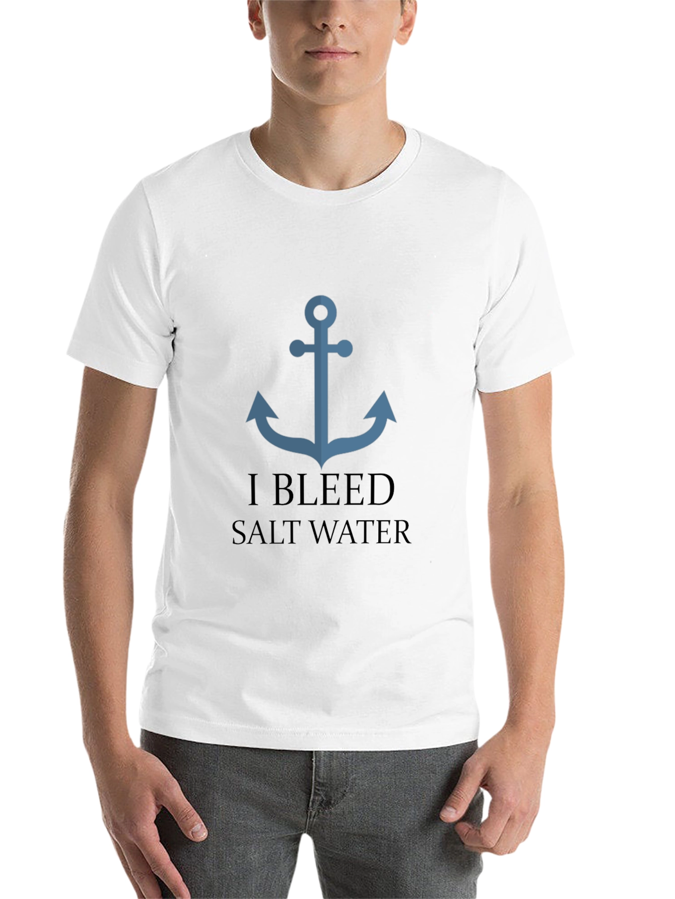 Nautical Anchor I Bleed Salt Water Graphic Tee