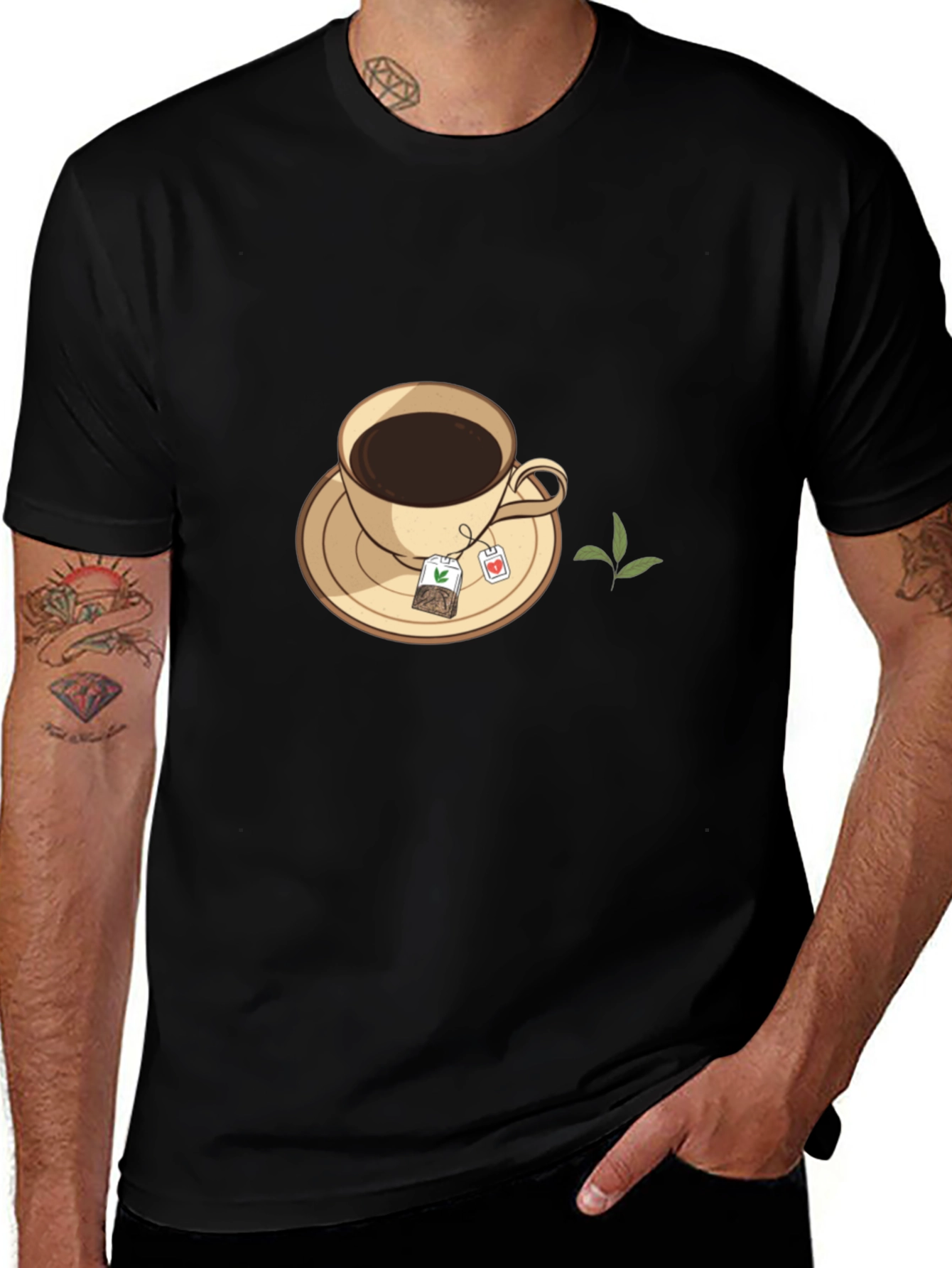 Tea Time Black T-Shirt