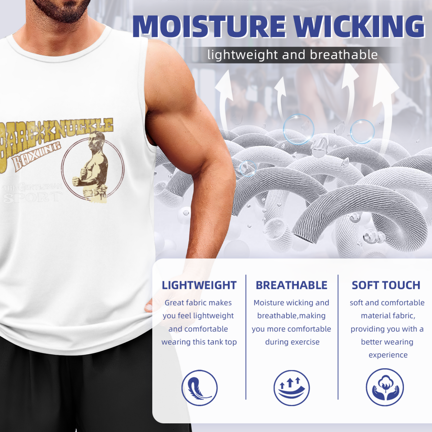 Vintage Bare Knuckle Boxing Retro Sport Tank Top