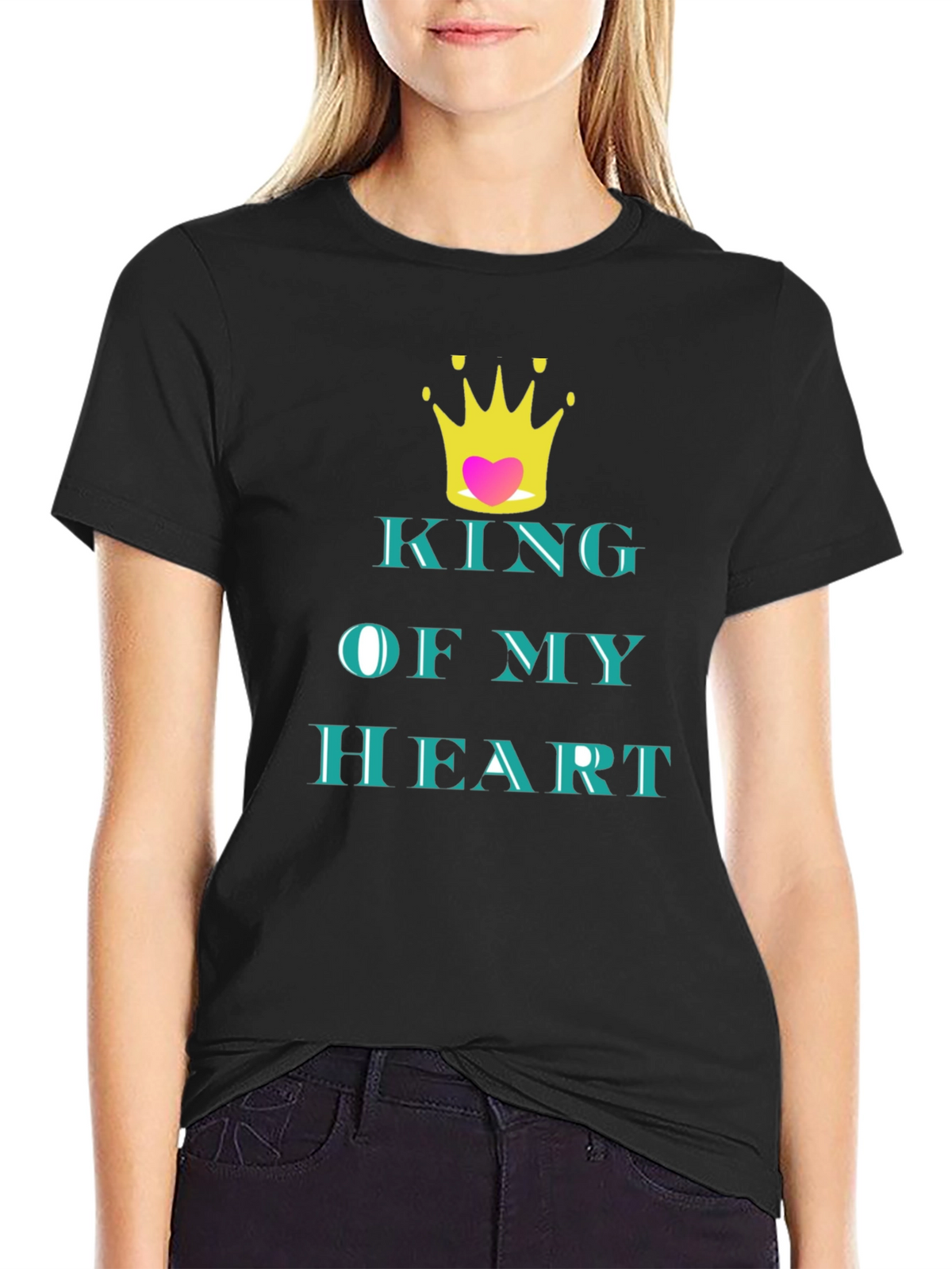King of My Heart Graphic Tee - Black