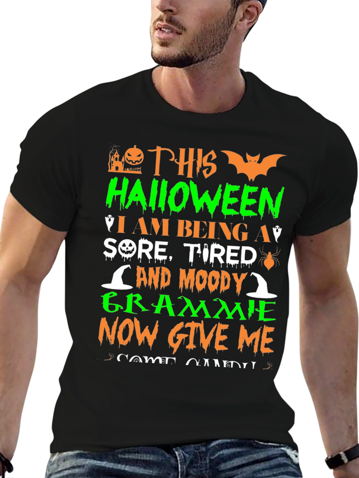 Halloween Grammie T-Shirt - Sore Tired and Moody