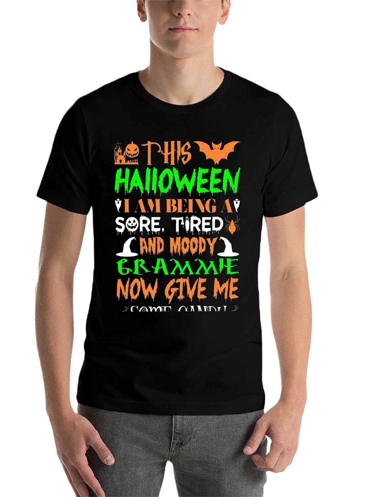 Halloween Grammie T-Shirt - Sore Tired and Moody
