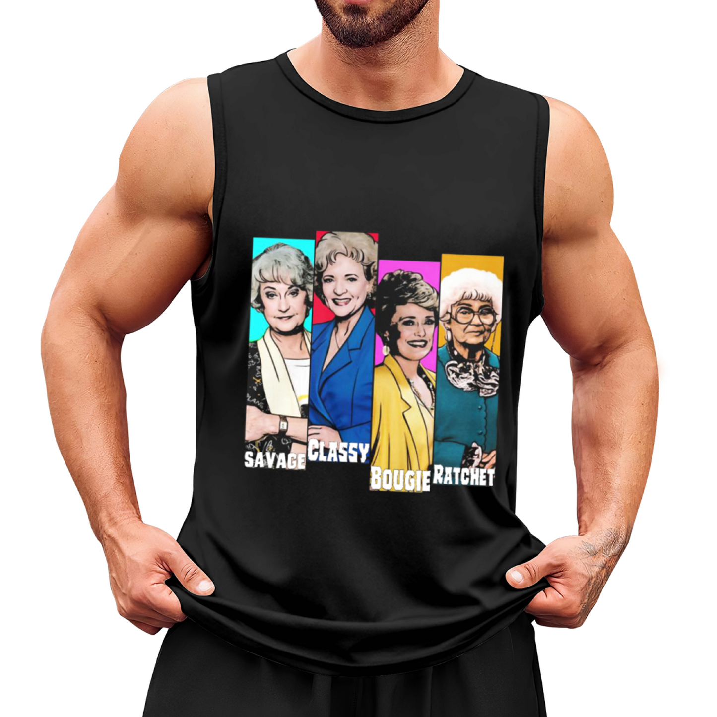 Golden Girls Savage Classy Bougie Ratchet Pop Art Tank Top