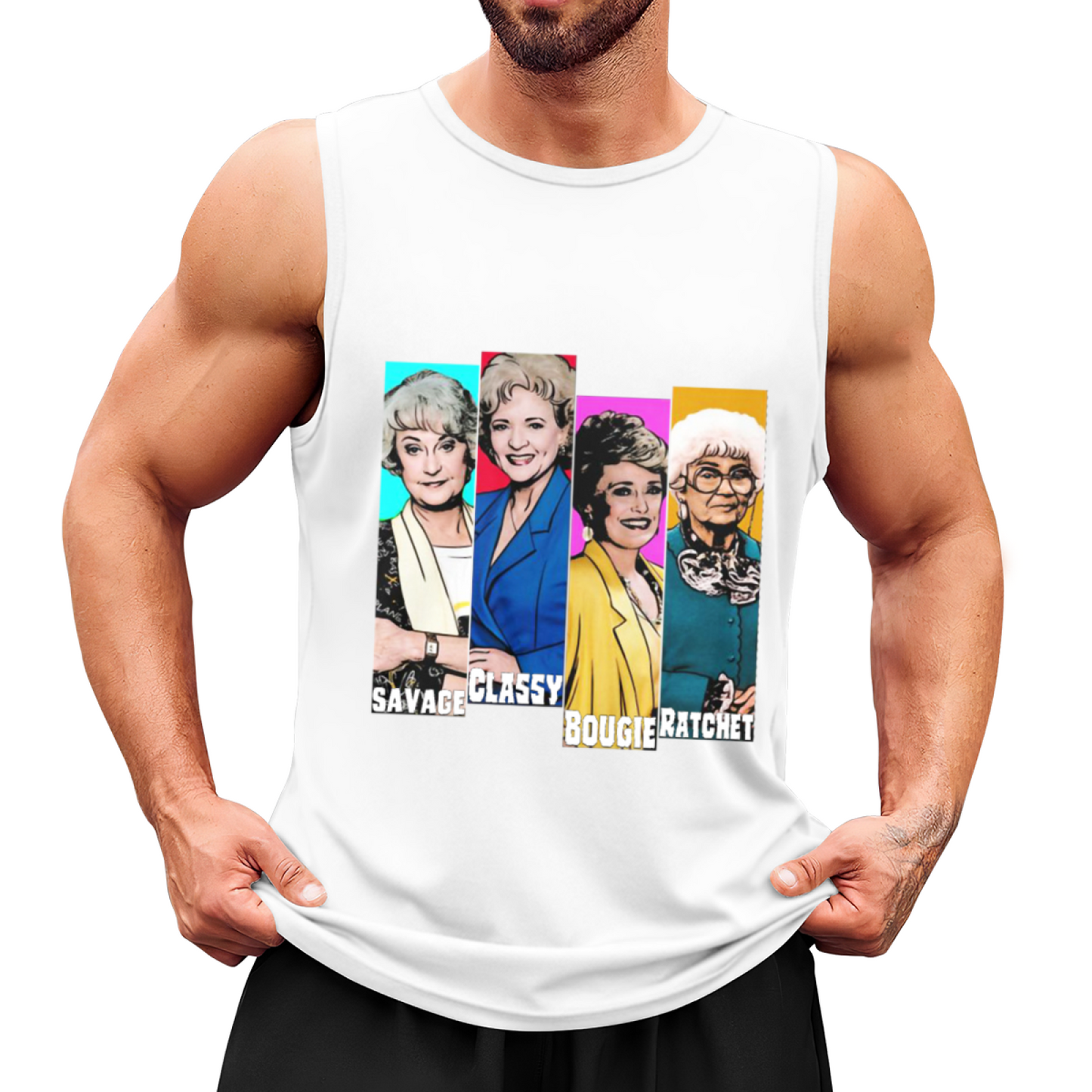 Golden Girls Savage Classy Bougie Ratchet Pop Art Tank Top