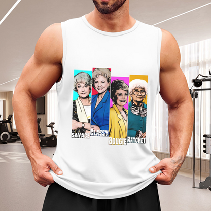 Golden Girls Savage Classy Bougie Ratchet Pop Art Tank Top