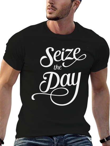 Seize the Day Black Graphic Tee