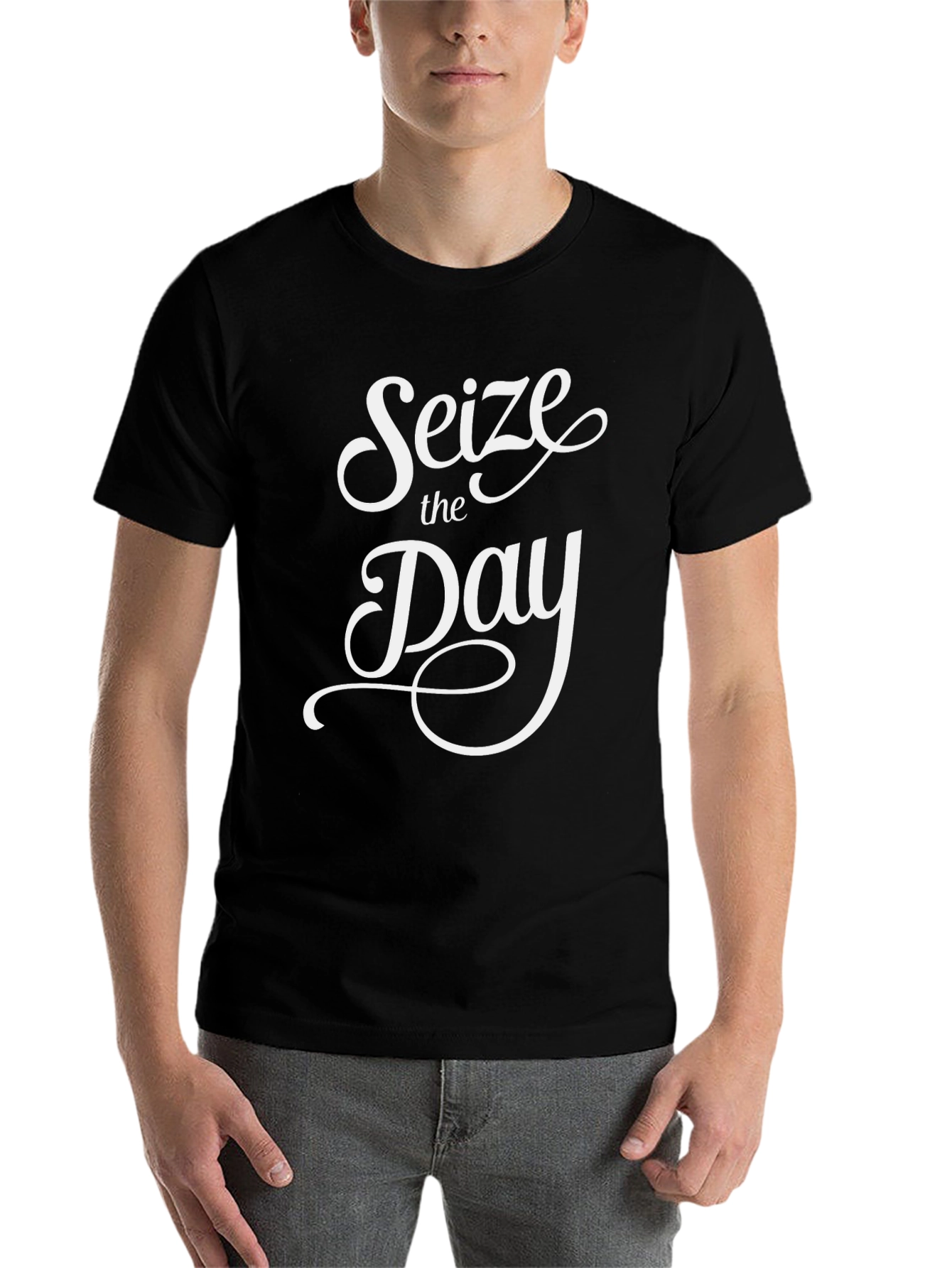 Seize the Day Black Graphic Tee