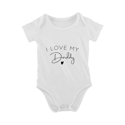 Minimalist I Love My Daddy Heart Soft Newborn Baby Romper
