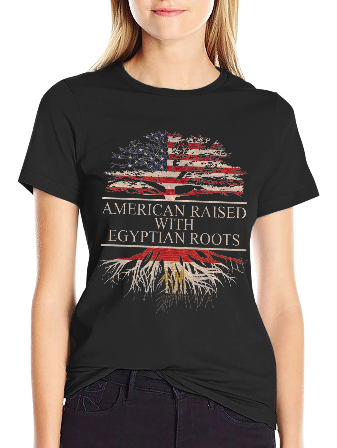 American Raised with Egyptian Roots T-Shirt
