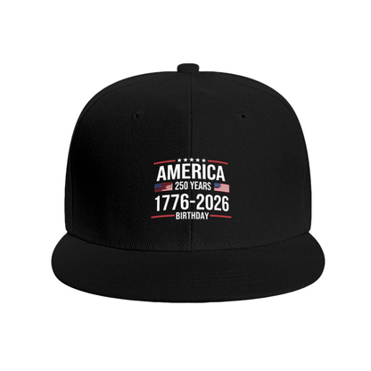America 250 Years 1776-2026 Patriotic Royal Blue Flat Hat