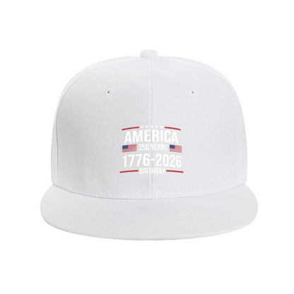 America 250 Years 1776-2026 Patriotic Royal Blue Flat Hat
