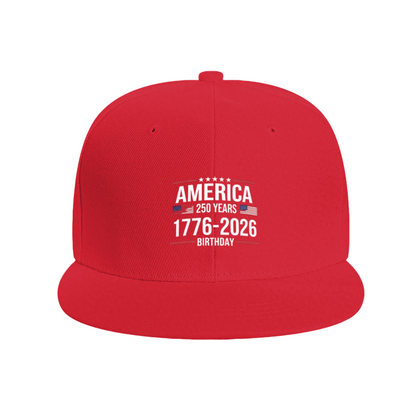 America 250 Years 1776-2026 Patriotic Royal Blue Flat Hat