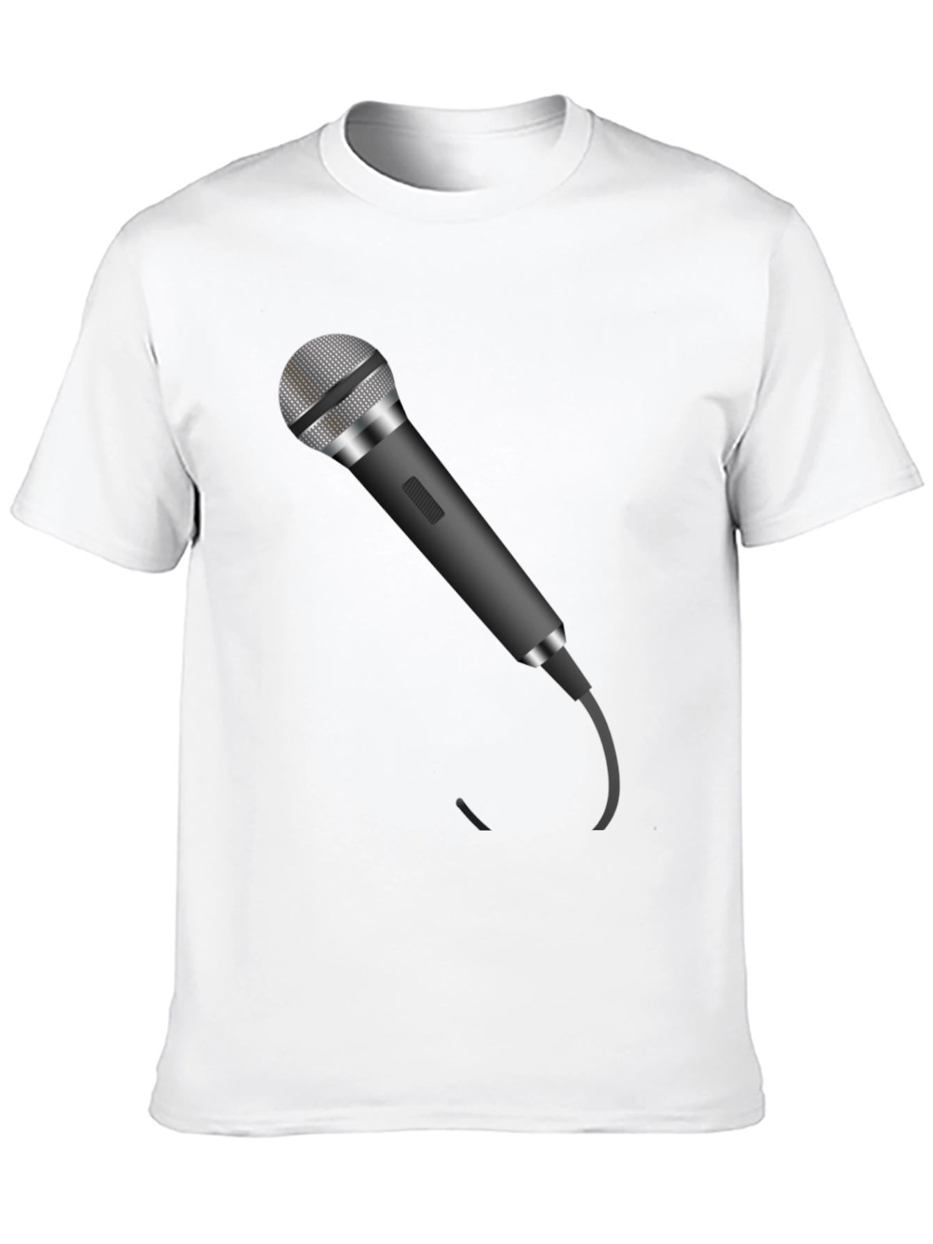 Microphone Graphic T-Shirt - Black Tee