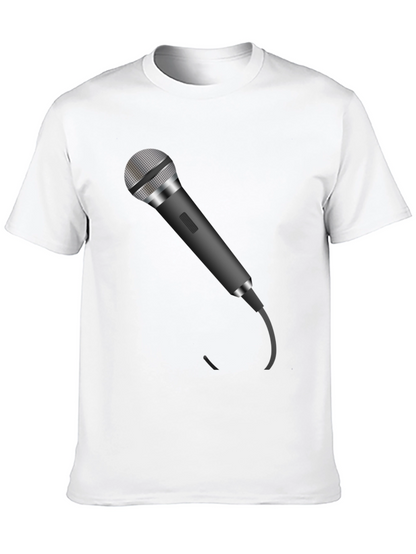 Microphone Graphic T-Shirt - Black Tee