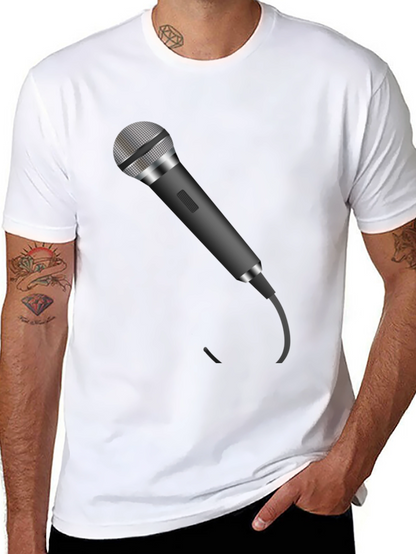 Microphone Graphic T-Shirt - Black Tee