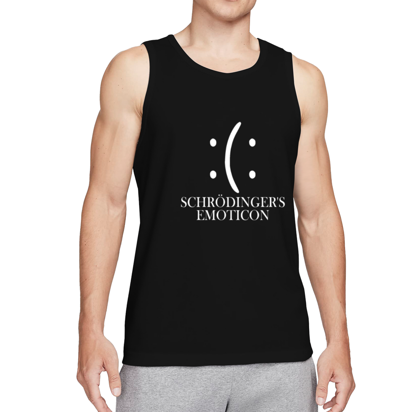 Schr?dinger's Emoticon Physics Nerd Tank Top
